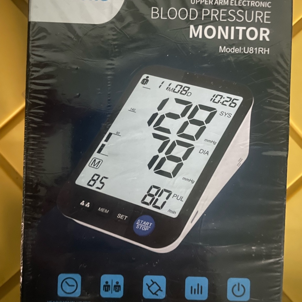 Digital Upper-Arm Blood Pressure Monitor in White